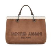 Emporio Armani Teddy Brun Shoppingväska Brown, Dam