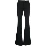 Courrèges Svarta Casual Twill Byxor Black, Dam