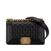 Chanel Vintage Pre-owned Laeder crossbodyvskor Black, Dam