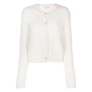 Vince Vit Eyelash Cardigan White, Dam