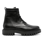 Tommy Hilfiger Chunky Svarta Ankelboots Casual Stil Black, Herr