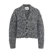 Closed Elegant Svart Ull Cardigan Aw24 Black, Dam