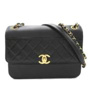 Chanel Vintage Pre-owned Laeder crossbodyvskor Black, Dam