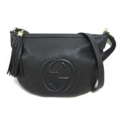 Gucci Vintage Pre-owned Laeder crossbodyvskor Black, Dam