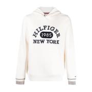 Tommy Hilfiger Collegiate Vit Hoodie Tröja White, Herr