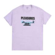 Pleasures Röd Grafisk Bomull T-shirt och Polo Purple, Herr