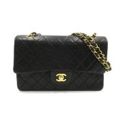 Chanel Vintage Pre-owned Laeder crossbodyvskor Black, Dam