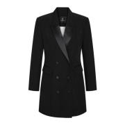 Bruuns Bazaar Elegant Svart Tuxedo Stil Klänning Black, Dam