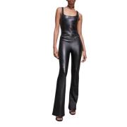 Patrizia Pepe Svart Fejkläder Jumpsuit Black, Dam