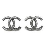 Chanel Vintage Pre-owned Metall rhngen Gray, Dam