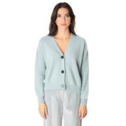 Max Mara Weekend Misty Mint Cardigan med knappstängning Blue, Dam