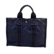 Hermès Vintage Pre-owned Canvas handvskor Blue, Dam