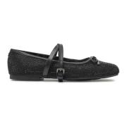 Michael Kors Kristallprydd Ballerina Flat Black, Dam