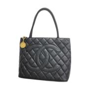 Chanel Vintage Pre-owned Laeder totevskor Black, Dam