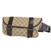 Gucci Vintage Pre-owned Canvas gucci-vskor Beige, Dam