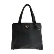 Prada Vintage Pre-owned Canvas handvskor Black, Dam