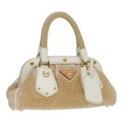 Prada Vintage Pre-owned Tyg handvskor Beige, Dam