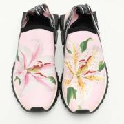 Dolce & Gabbana Pre-owned Pre-owned Tyg sneakers Pink, Dam