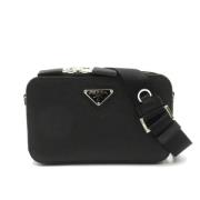 Prada Vintage Pre-owned Laeder crossbodyvskor Black, Dam