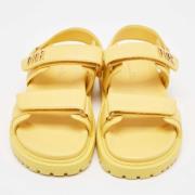 Dior Vintage Pre-owned Laeder sandaler Yellow, Dam