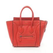 Celine Vintage Pre-owned Laeder totevskor Red, Dam