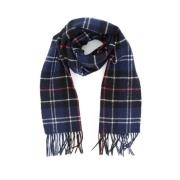 Barbour Tartan Ull Sjal Fransig Klassisk Look Multicolor, Unisex