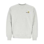 Carhartt Wip Script Sweatshirt med amerikansk brodyr Gray, Herr