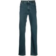 Etro Blå Straight Jeans Casual Stil Blue, Herr