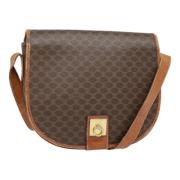 Celine Vintage Pre-owned Canvas axelremsvskor Brown, Dam