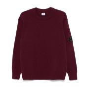 C.p. Company Lamull Crewneck Tröja med Linsficka Red, Herr