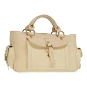 Celine Vintage Pre-owned Laeder handvskor Beige, Dam