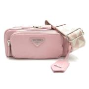 Prada Vintage Pre-owned Laeder crossbodyvskor Pink, Dam