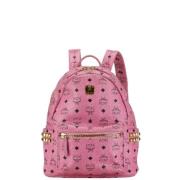 MCM Pre-owned Pre-owned Canvas ryggsckar Pink, Dam