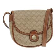 Celine Vintage Pre-owned Canvas axelremsvskor Beige, Dam