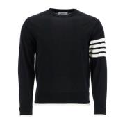 Thom Browne 4-bar ulltröja pullover sweater Black, Herr