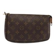 Louis Vuitton Vintage Pre-owned Canvas kuvertvskor Brown, Dam