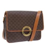 Celine Vintage Pre-owned Canvas axelremsvskor Brown, Dam