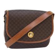 Celine Vintage Pre-owned Canvas axelremsvskor Brown, Dam