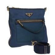 Prada Vintage Pre-owned Nylon prada-vskor Blue, Dam