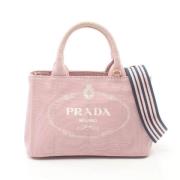 Prada Vintage Pre-owned Canvas handvskor Pink, Dam