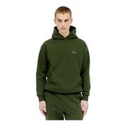 Dime Mtl Logotyp Huva Tröja i Bomullsfleece Green, Herr