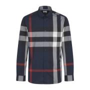 Burberry Rutig Slim Fit Bomullsskjorta Multicolor, Herr