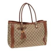 Gucci Vintage Pre-owned Canvas gucci-vskor Beige, Dam