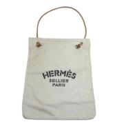 Hermès Vintage Pre-owned Canvas handvskor Beige, Dam