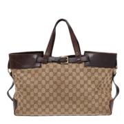 Gucci Vintage Pre-owned Canvas gucci-vskor Beige, Dam