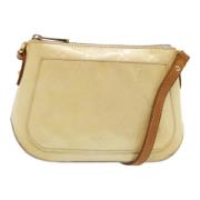 Louis Vuitton Vintage Pre-owned Laeder axelremsvskor Beige, Dam