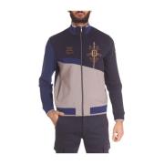 Aeronautica Militare Färgglad Bomulls Sweatshirt med Guld Broderi Blue...