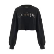 John Richmond Studded Logo Sweatshirt Black, Dam