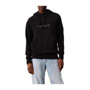 Calvin Klein Svart Chenille Hoodie Tröja Black, Herr