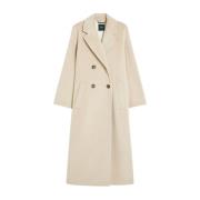 Max Mara Weekend Elegant ullblandad kappa Beige, Dam